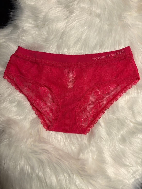 Victoria's Secret Other - NWT Victoria's Secret Hot Pink Lace Bikini hiphugger Panty L